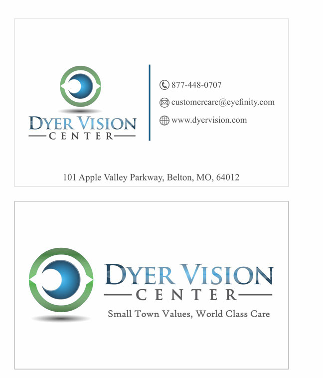 Business Card Design by Lakshmikar for Dyer Vision Center | Design #3698597