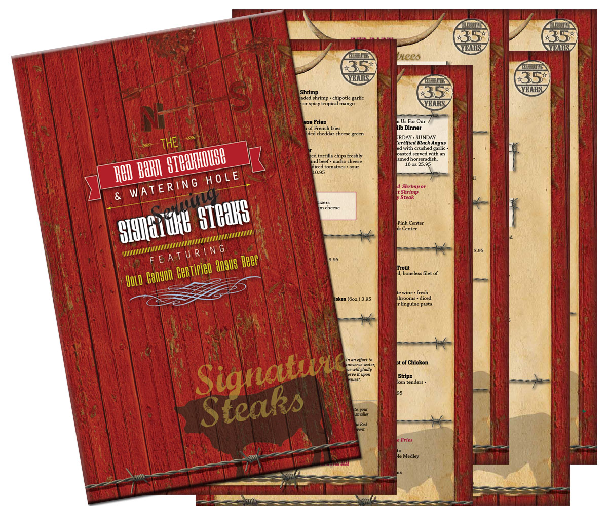 Menu Design by iD_intelligentDesign for David Dobbs Enterprises / Menu Designs | Design: #4363115