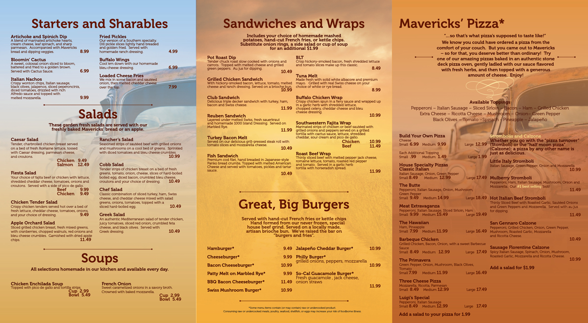 Menu Design by INGA DESIGN for David Dobbs Enterprises / Menu Designs | Design #3864072