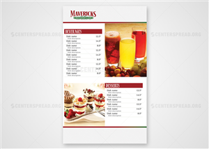 Menu Design by CENTERSPREAD for David Dobbs Enterprises / Menu Designs | Design: #3883432