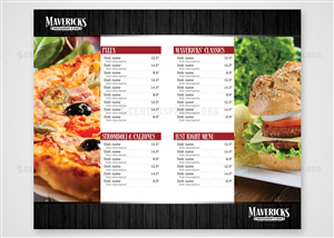 Menu Design by CENTERSPREAD for David Dobbs Enterprises / Menu Designs | Design: #3883561