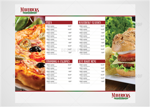 Menu Design by CENTERSPREAD for David Dobbs Enterprises / Menu Designs | Design: #3903677