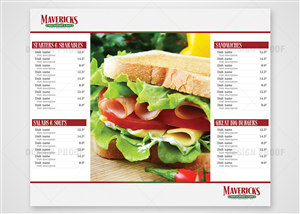 Menu Design by CENTERSPREAD for David Dobbs Enterprises / Menu Designs | Design: #3903684