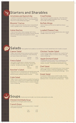Design de Menu par faith.peach pour David Dobbs Enterprises / Menu Designs | Design : #3859032