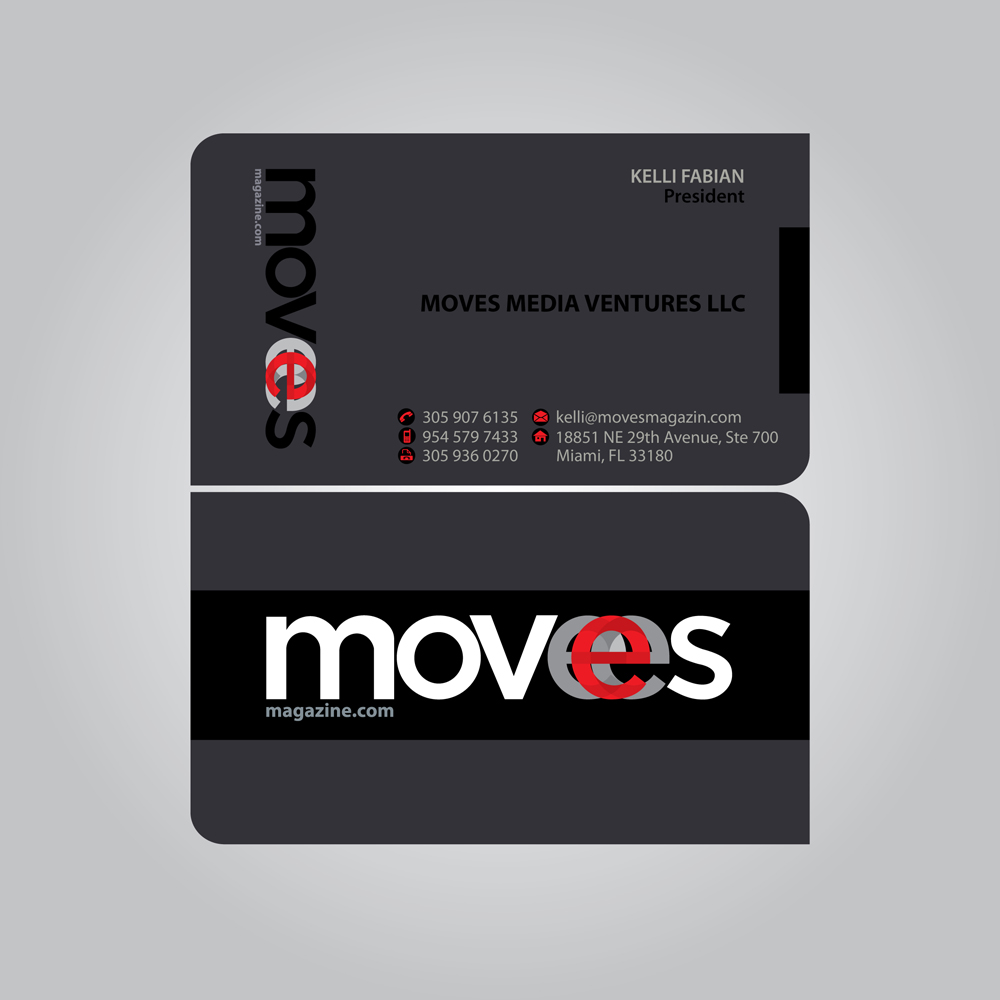 Business Card Design by MTu for MOVES Media Ventures LLC | Design #3710093