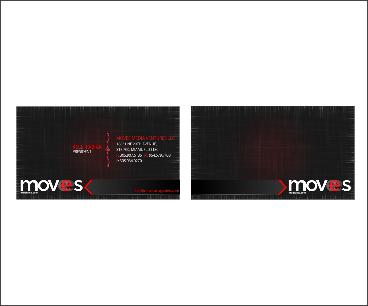 Business Card Design by premnice for MOVES Media Ventures LLC | Design #3694615