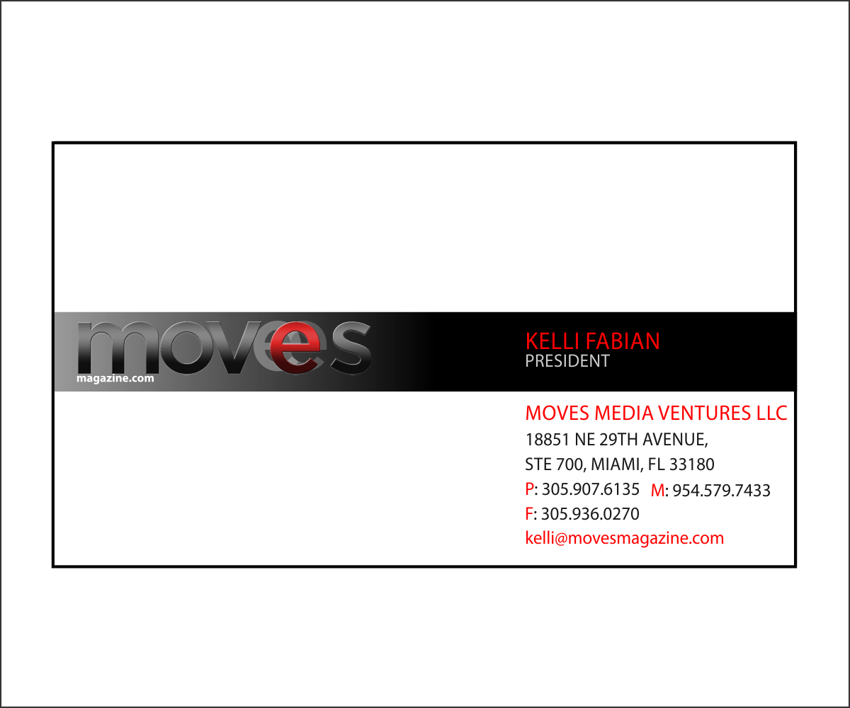 Visitenkarten-Design von premnice für MOVES Media Ventures LLC | Design #3699641