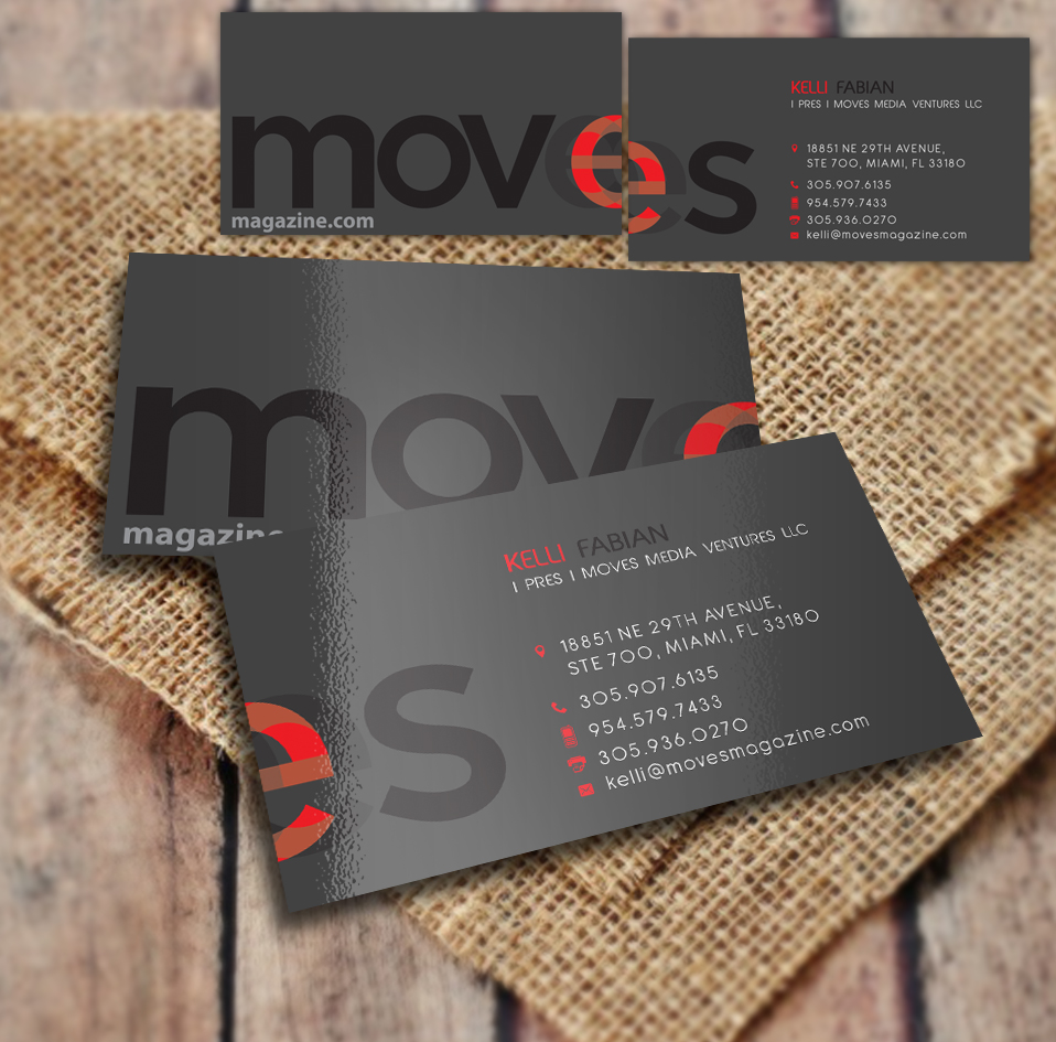 Business Card Design by a7mddz for MOVES Media Ventures LLC | Design #3722845