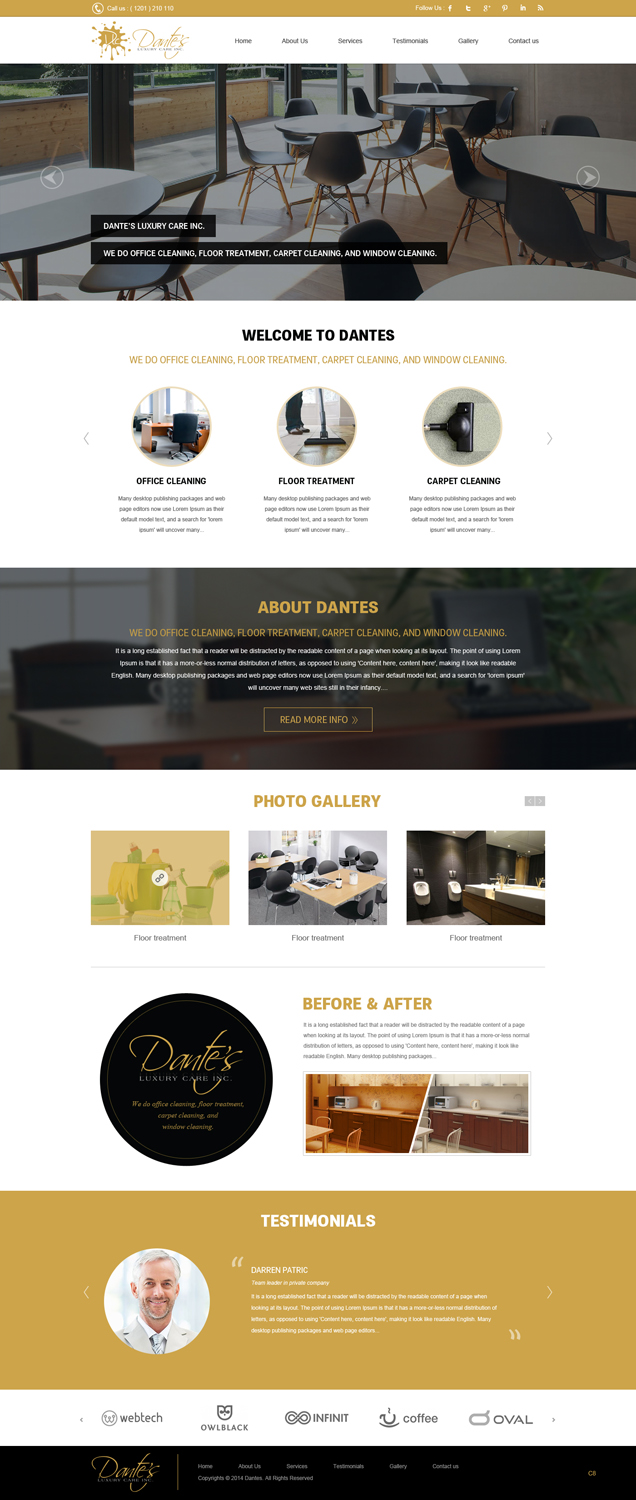 Wordpress Design by pb for Dante's Luxury Care | Design #3716718