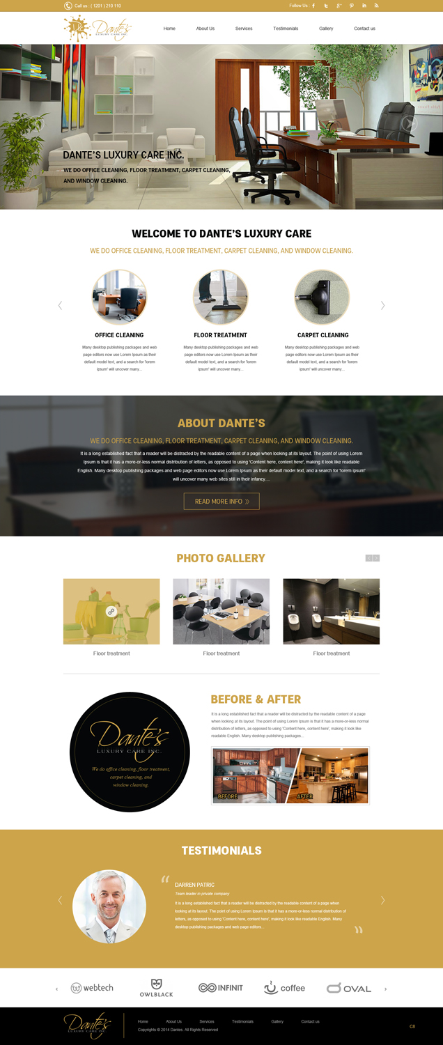 Wordpress Design by pb for Dante's Luxury Care | Design #3732148