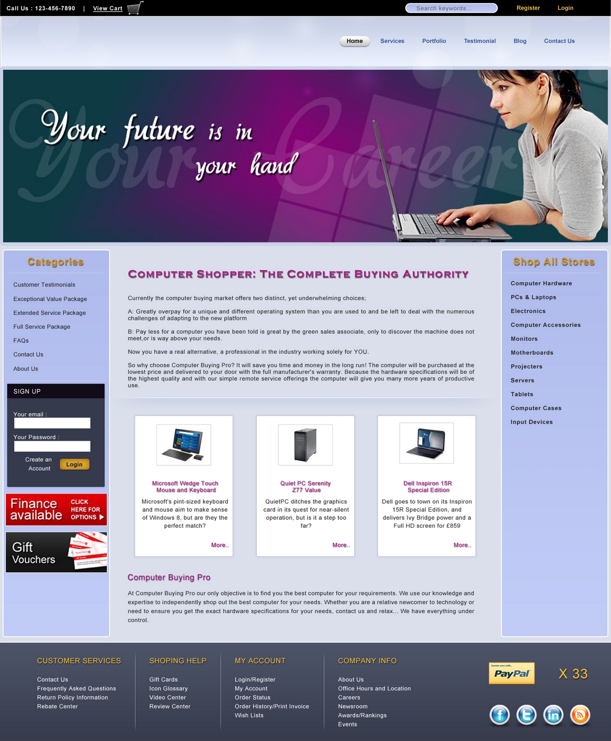 Web-Design von pb für Computer Buying Pro | Design #991612