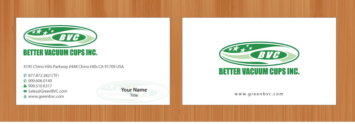 Business Card Design by Sbss for Better Vacuum Cups Inc | Design #971197