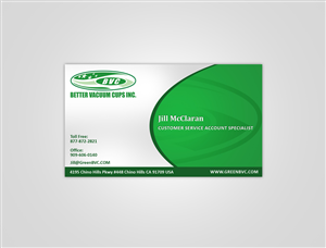 Business Card Design by Owaisias for Better Vacuum Cups Inc | Design: #969523