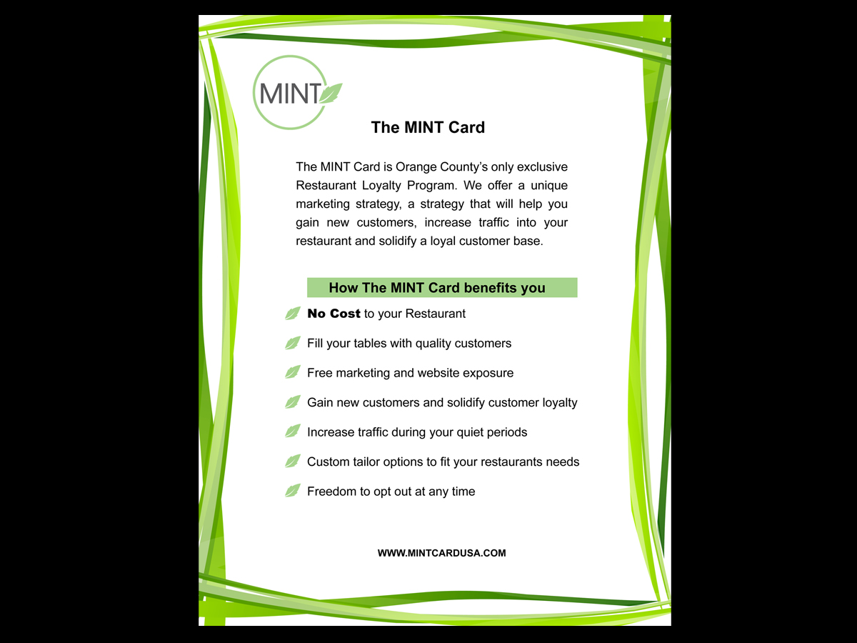 Diseño de Flyer por jerry24 para mint | Diseño #3700080