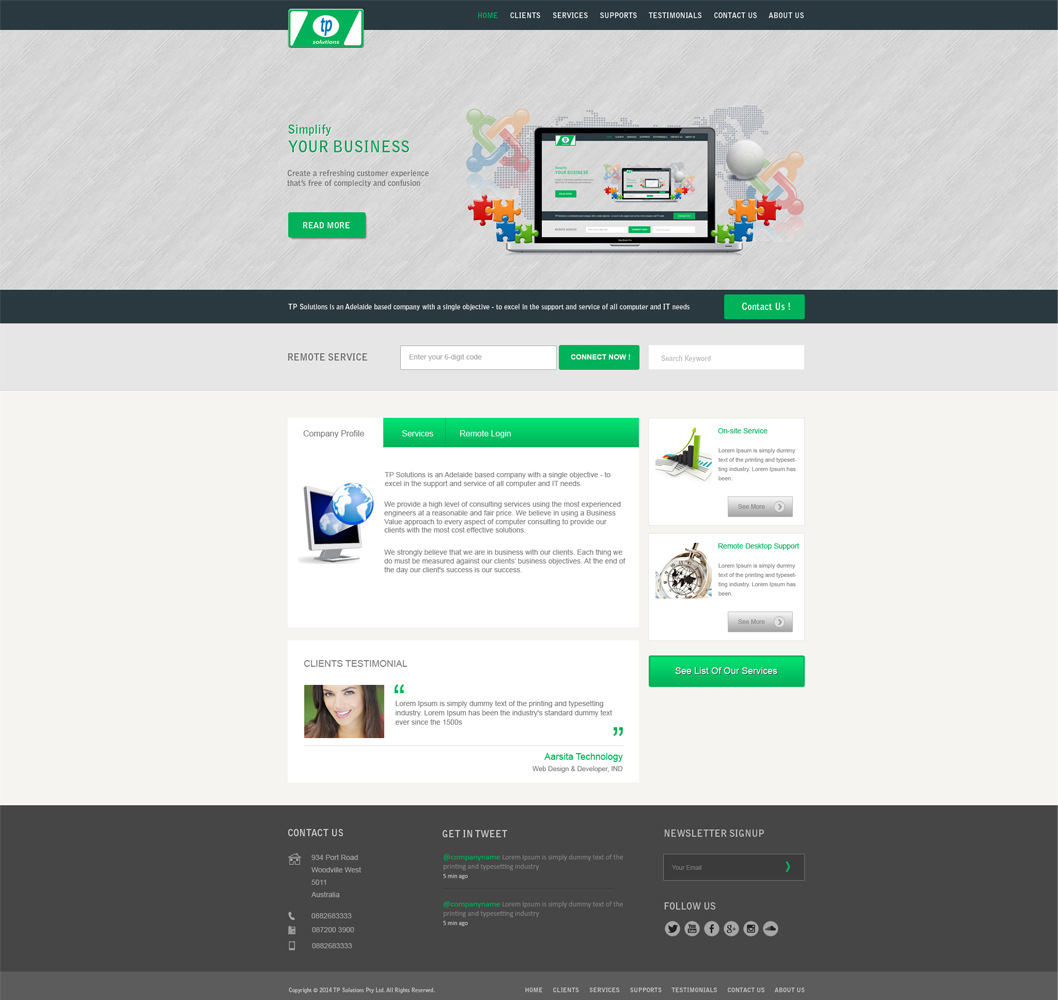 Design Wordpress par aarsita pour TP Solutions | Design #3758505