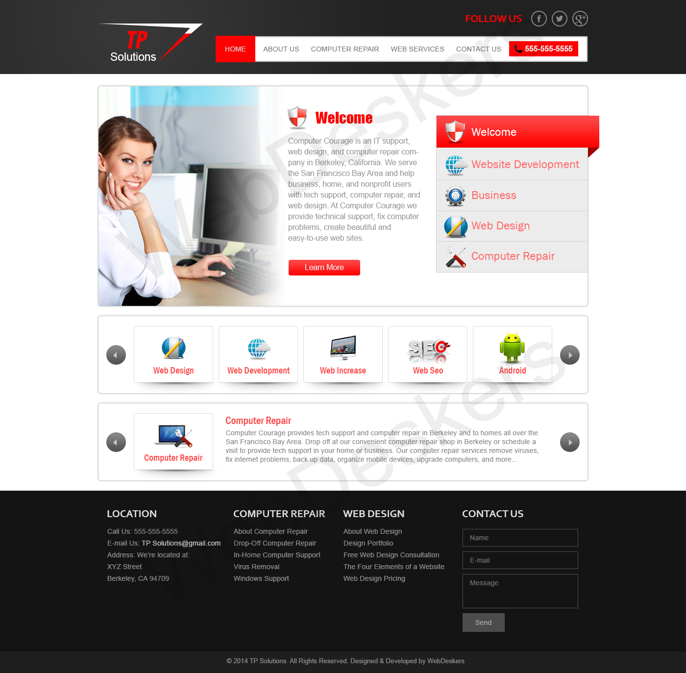 Wordpress Design by TheCodeWire for TP Solutions | Design #3712935