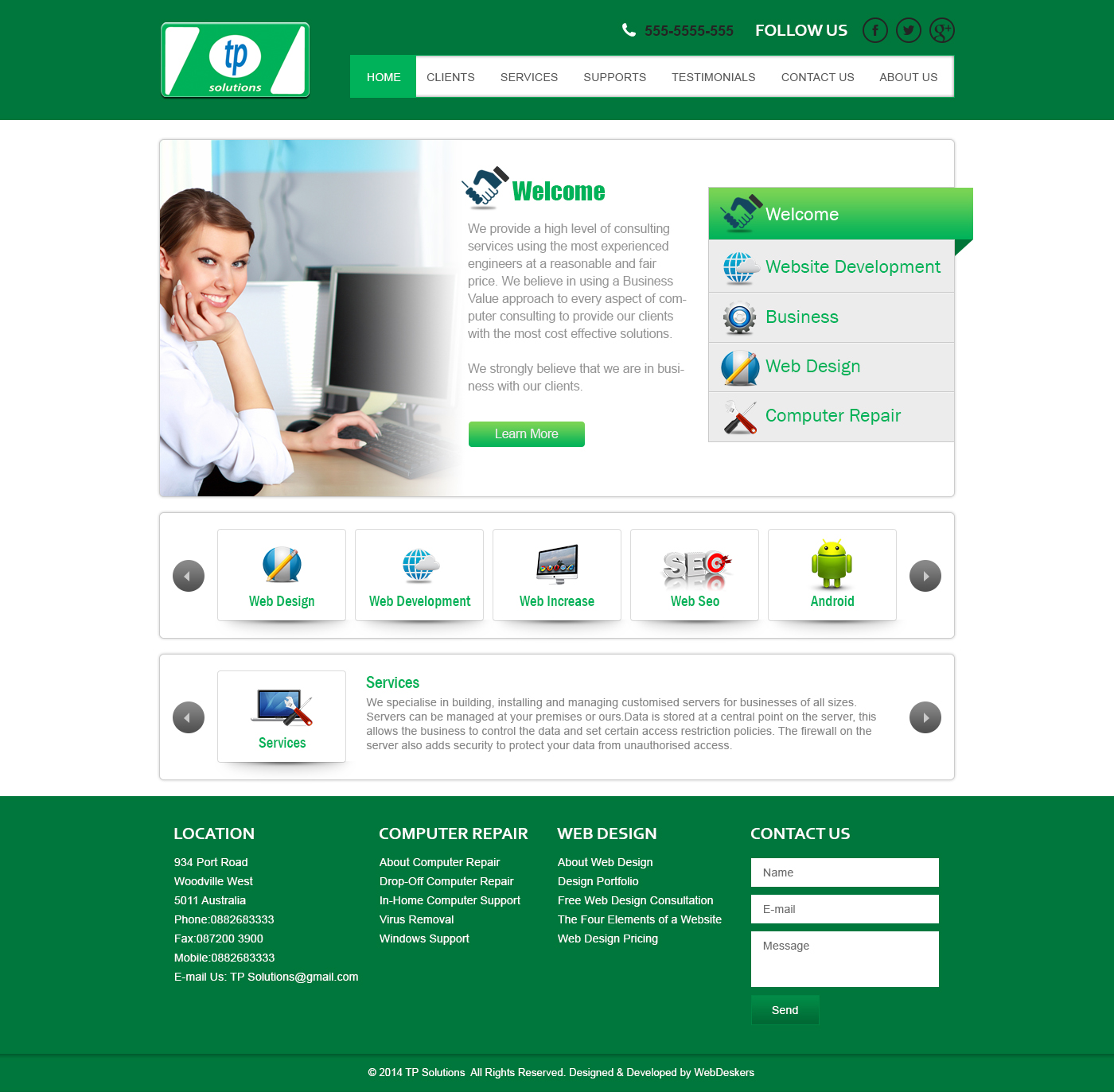 Wordpress Design by TheCodeWire for TP Solutions | Design #3724198