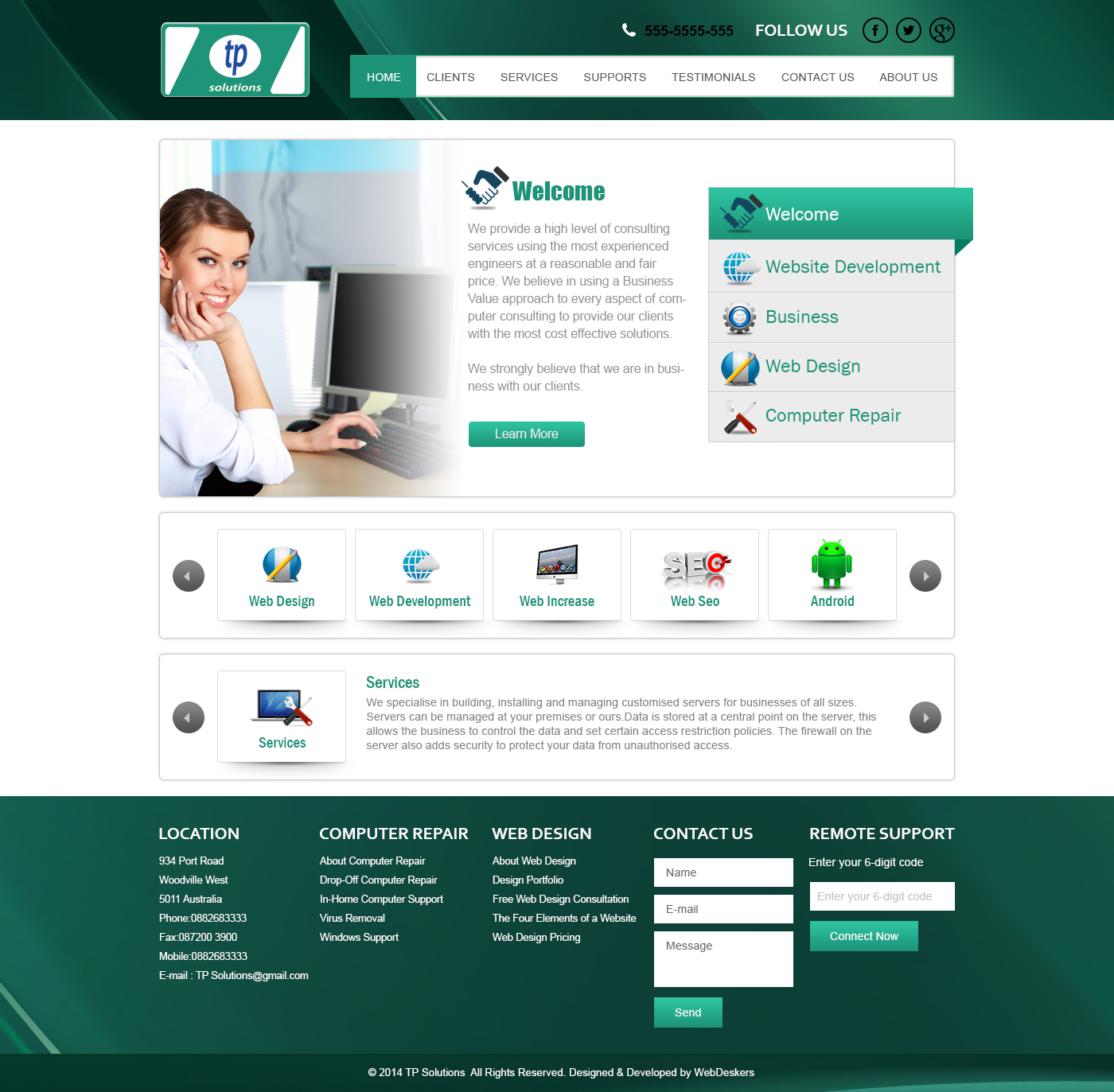 Wordpress Design by TheCodeWire for TP Solutions | Design #3734456