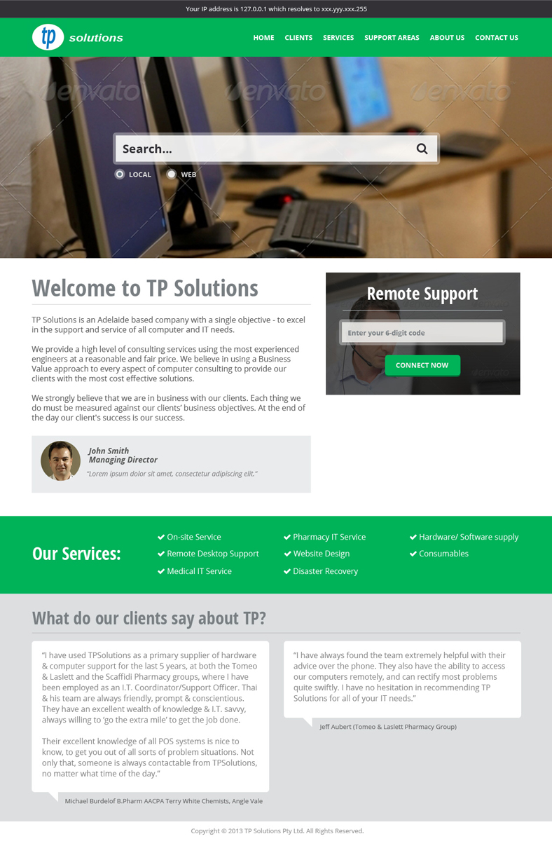 Wordpress Design by loukoz for TP Solutions | Design #3740342
