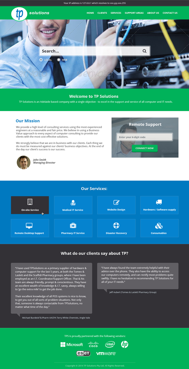 Wordpress Design by loukoz for TP Solutions | Design #3837787