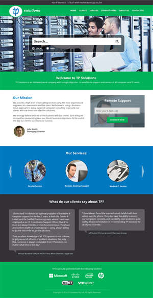 Wordpress Design by kpixel for TP Solutions | Design #3869576