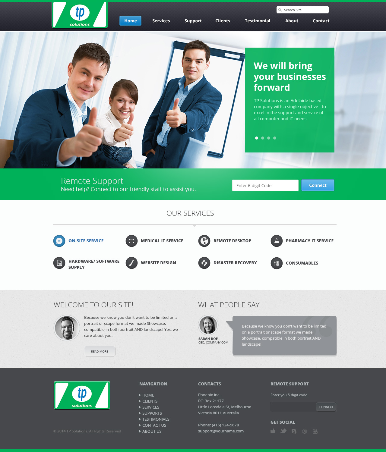 Wordpress Design by Emmanuel for TP Solutions | Design #3776995