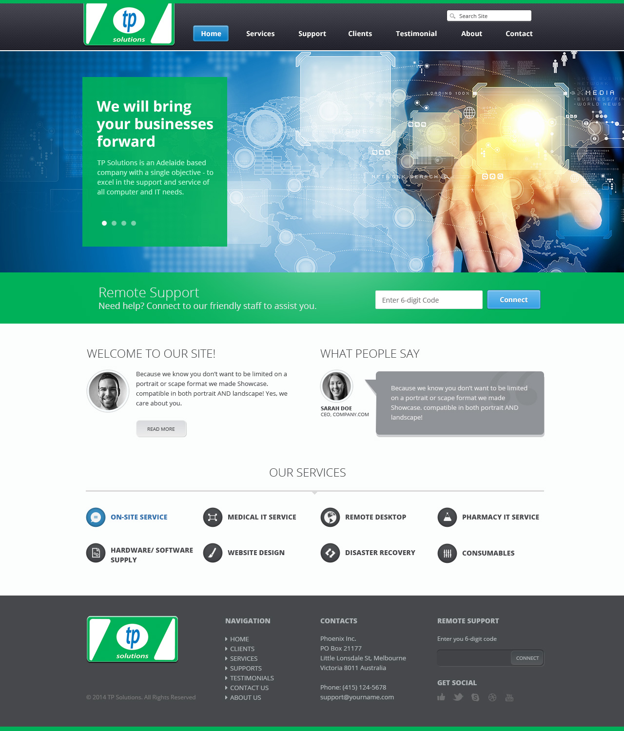 Wordpress Design by Emmanuel for TP Solutions | Design #3776998