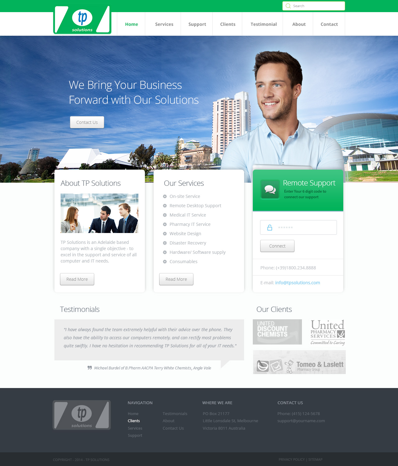 Wordpress Design by Emmanuel for TP Solutions | Design #3777005