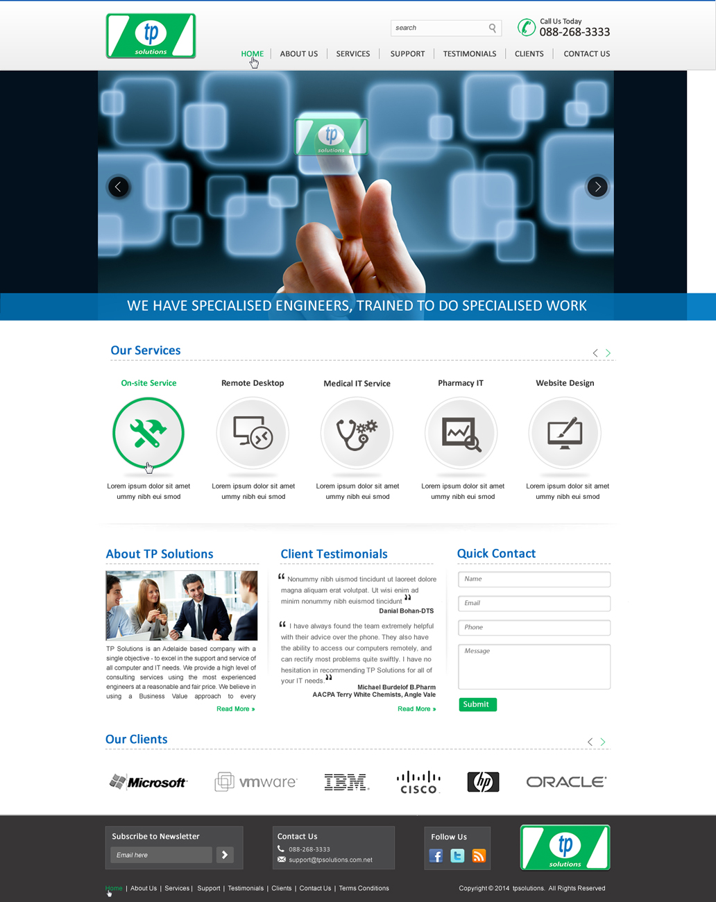 Wordpress Design by HarmiDesigning for TP Solutions | Design #3737906