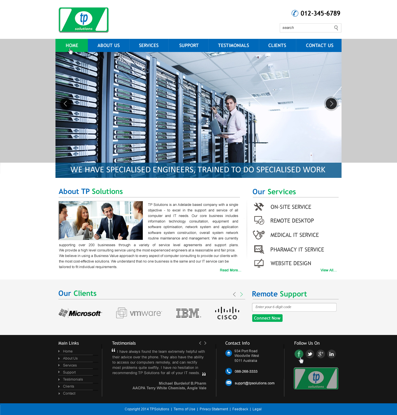 Wordpress Design by HarmiDesigning for TP Solutions | Design #3743452