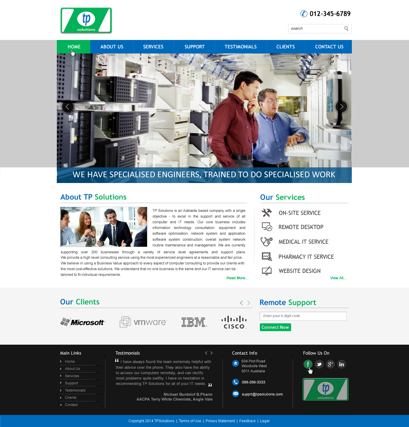 Wordpress Design by HarmiDesigning for TP Solutions | Design #3743458