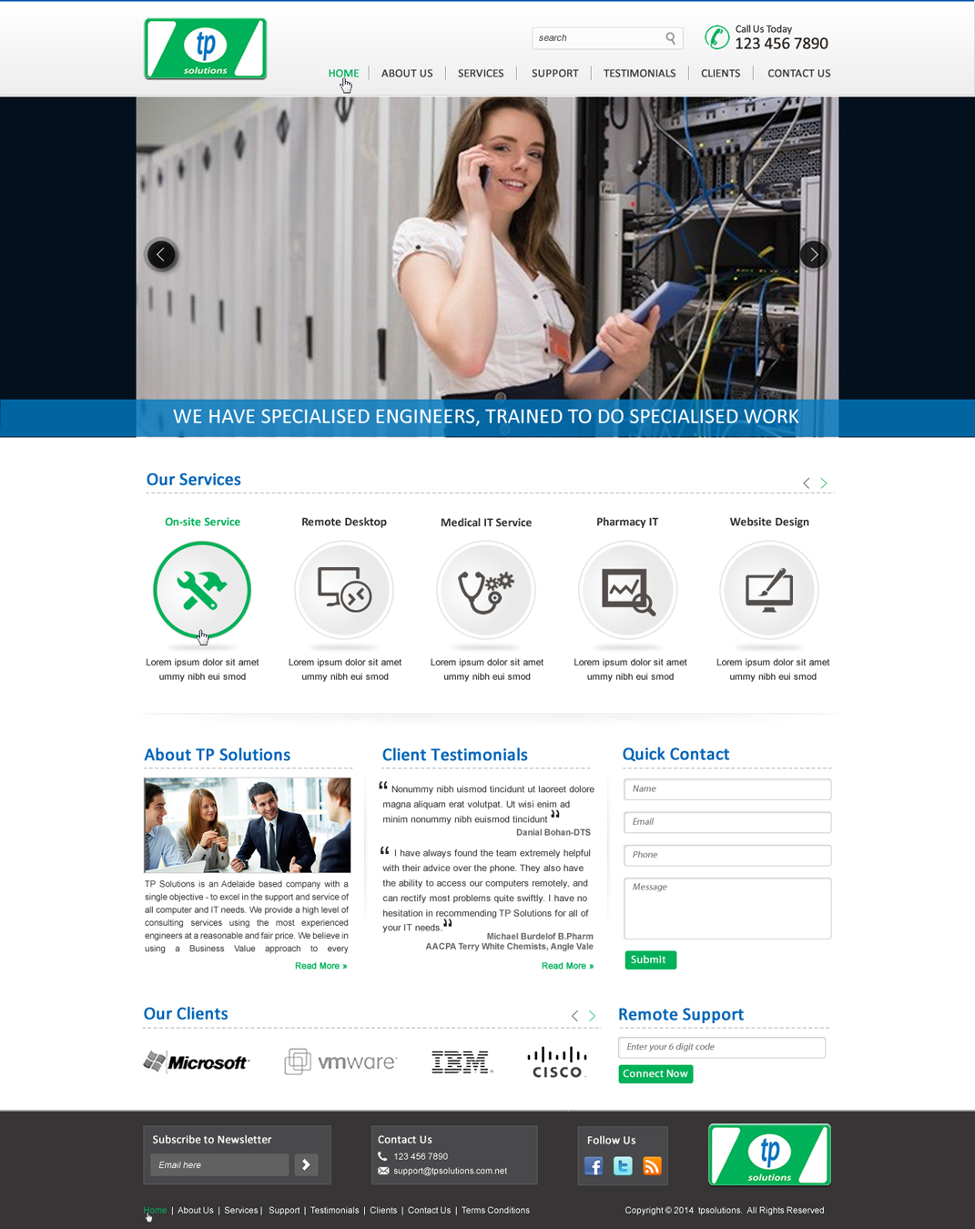 Wordpress Design by HarmiDesigning for TP Solutions | Design #3755417