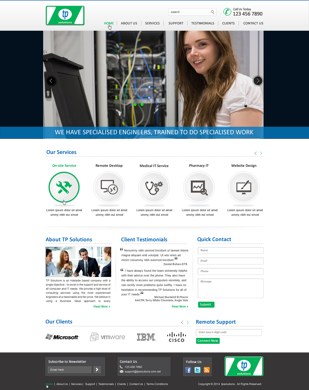 Wordpress Design by HarmiDesigning for TP Solutions | Design #3755419