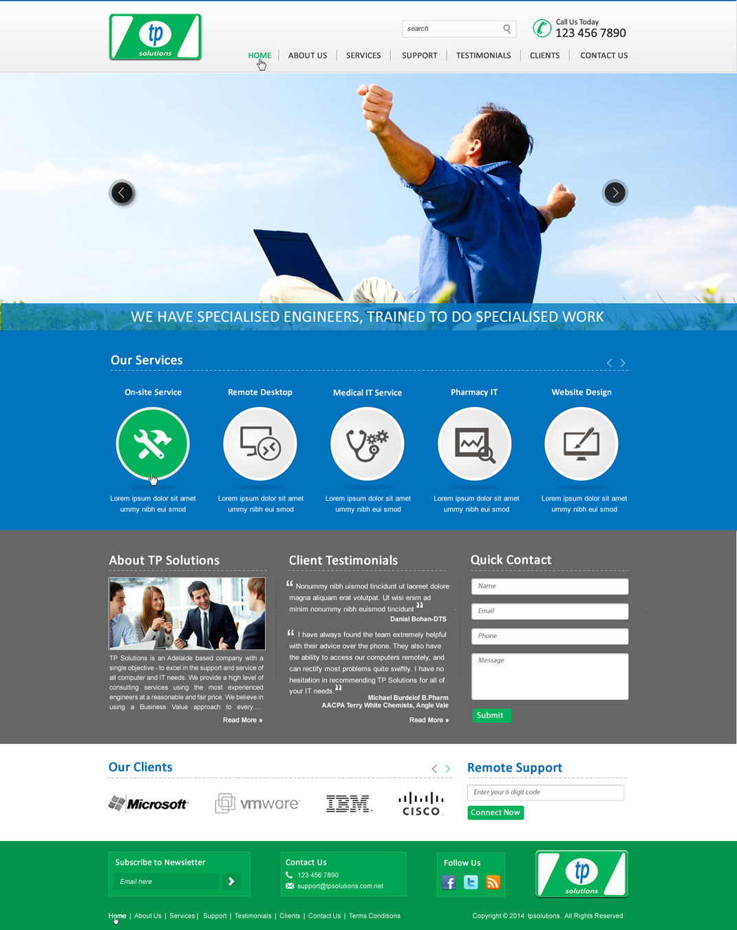 Wordpress Design by HarmiDesigning for TP Solutions | Design #3755422