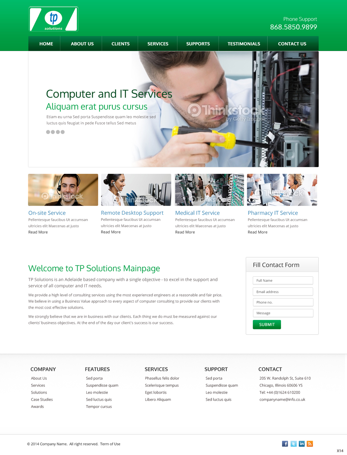 Wordpress Design by pb for TP Solutions | Design #3723799