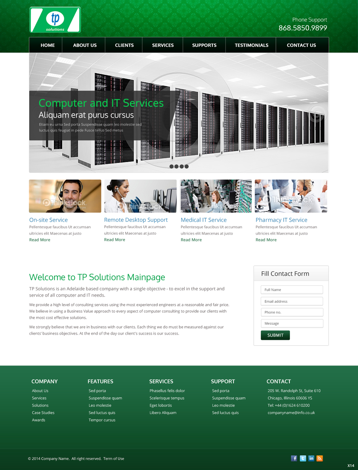 Wordpress Design by pb for TP Solutions | Design #3732218