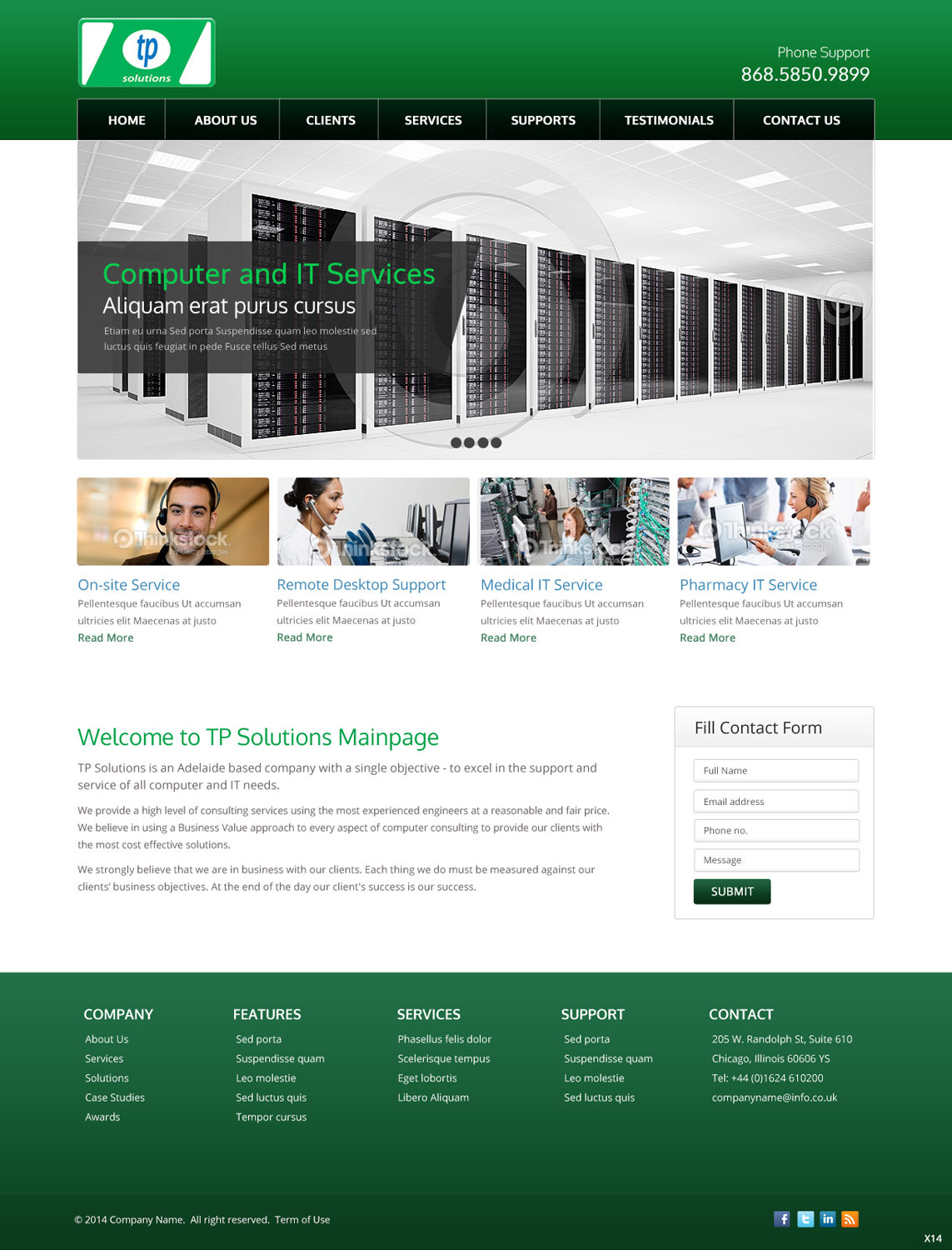 Wordpress Design by pb for TP Solutions | Design #3732220