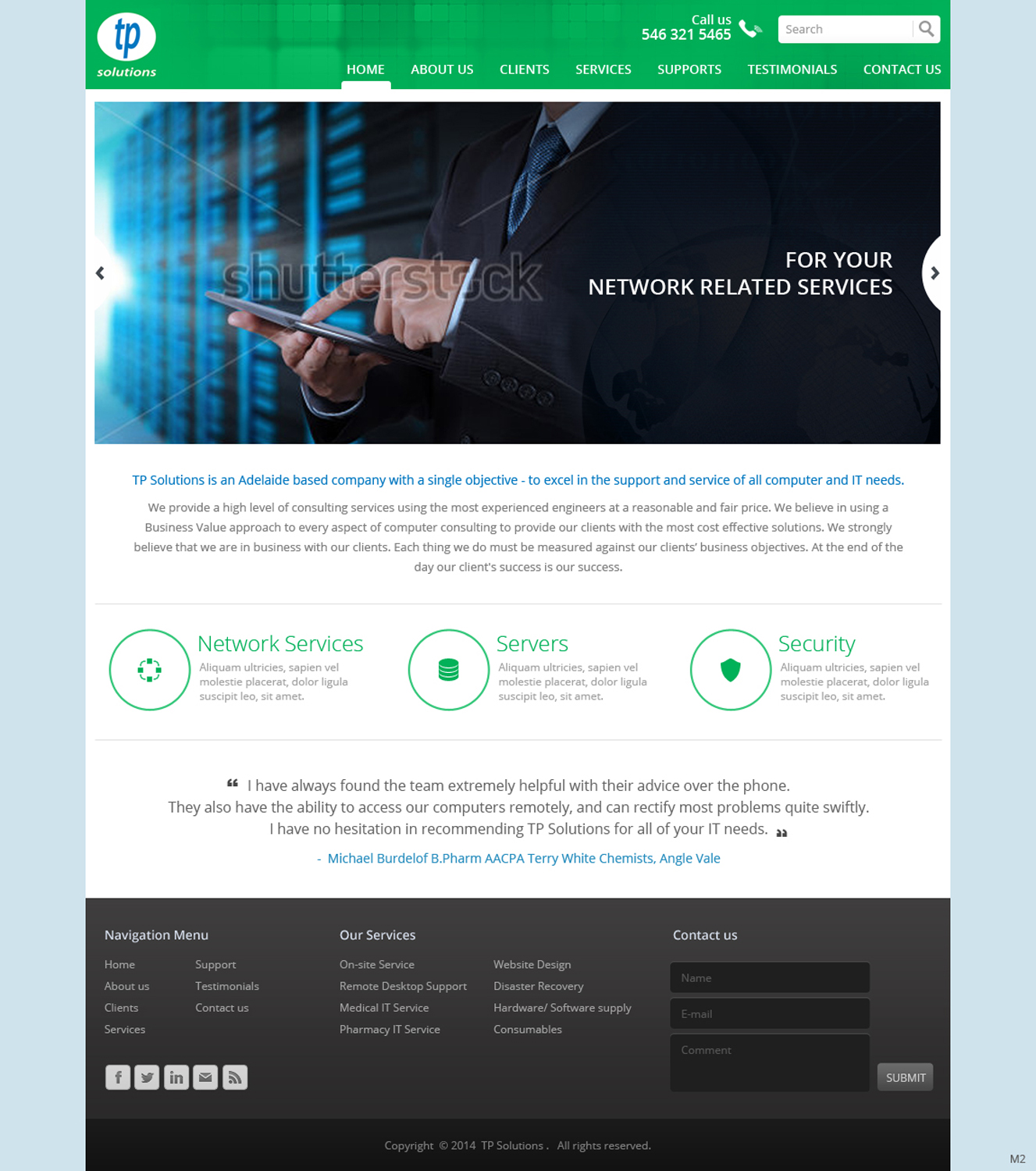 Wordpress Design by pb for TP Solutions | Design #3732221