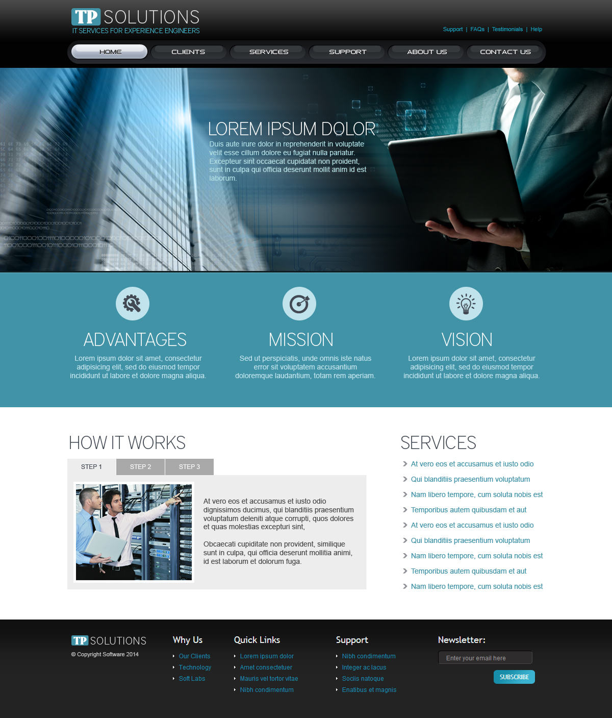 Wordpress Design by jeckx2 for TP Solutions | Design #3800588