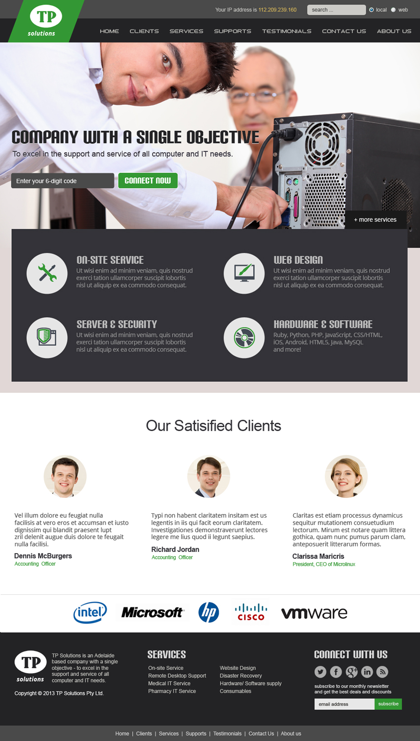WordPress-Design von jeckx2 für TP Solutions | Design #3875545