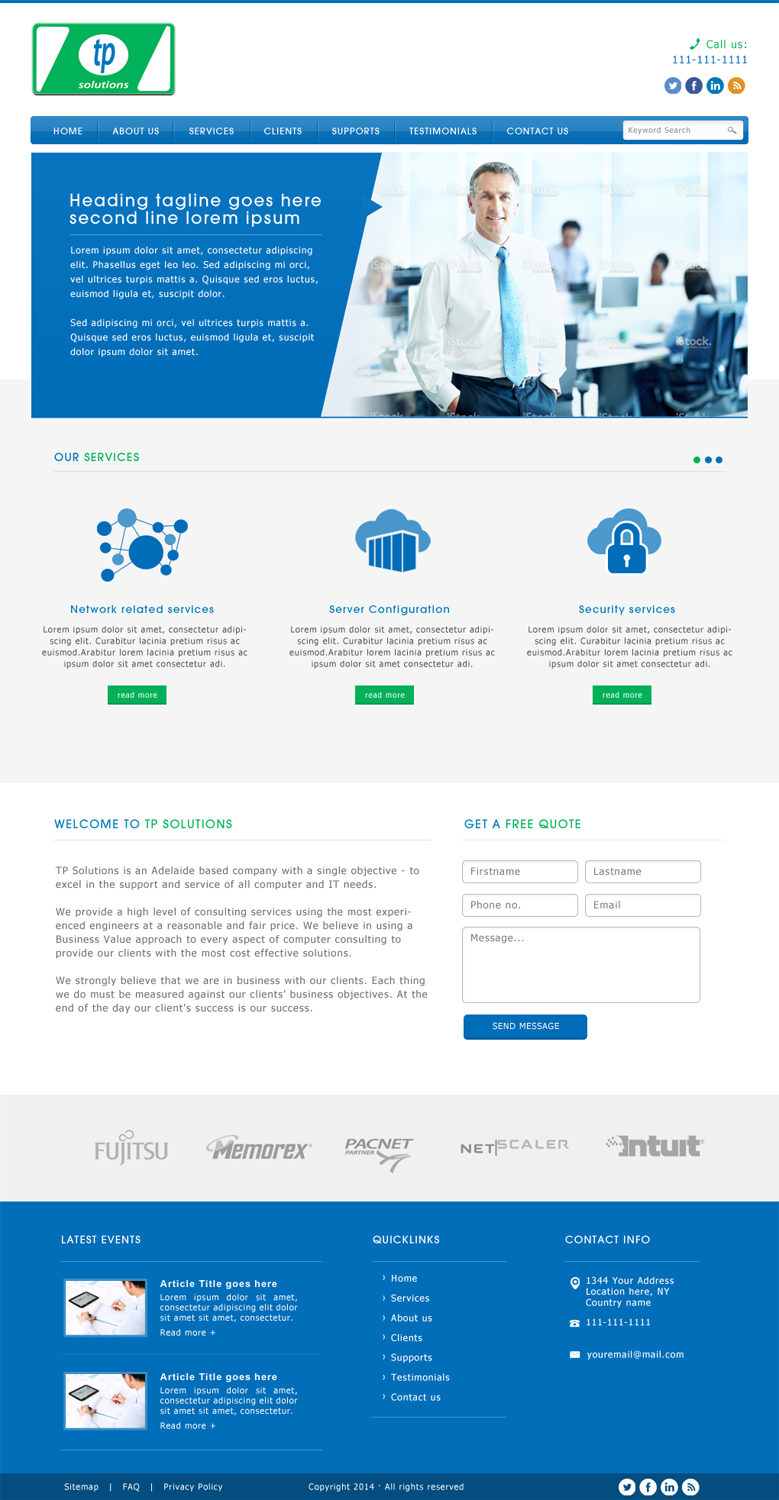Wordpress Design by JM for TP Solutions | Design #3742292
