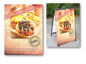 Free Danish with a coffee offer | Design de Poster par Sarah Mathews