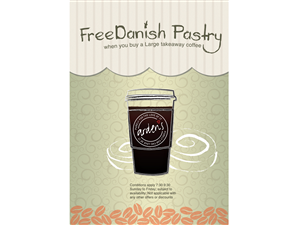 Free Danish with a coffee offer | Design de Poster par studio-sfp.com