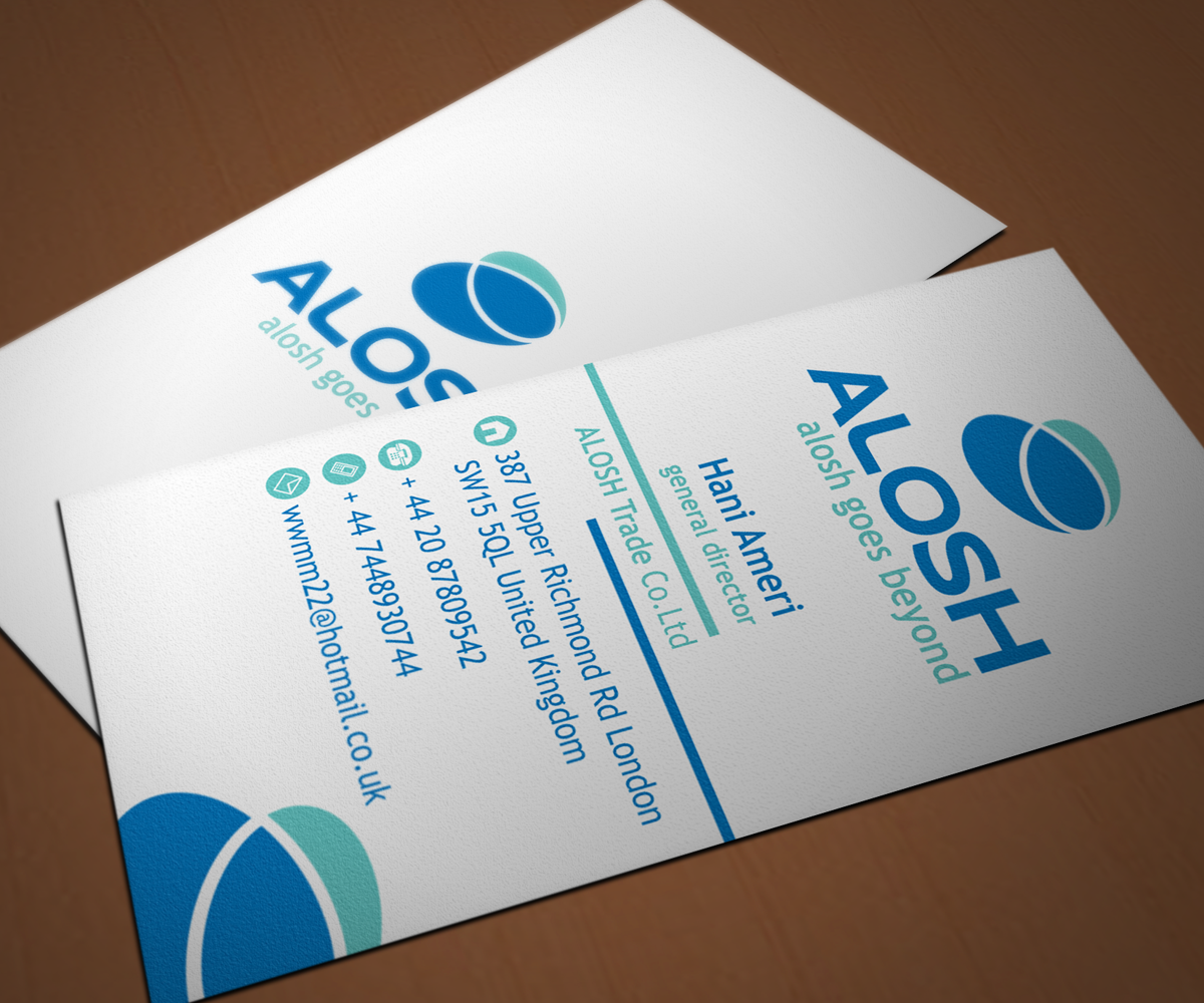 Design de Carte de Visite par hybryd pour ALOSH TRADE CO. Ltd | Design #3698945