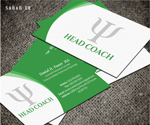 Business Card Design by Sarah Haroon for Headcoach Dan Pastor | Design: #3705707