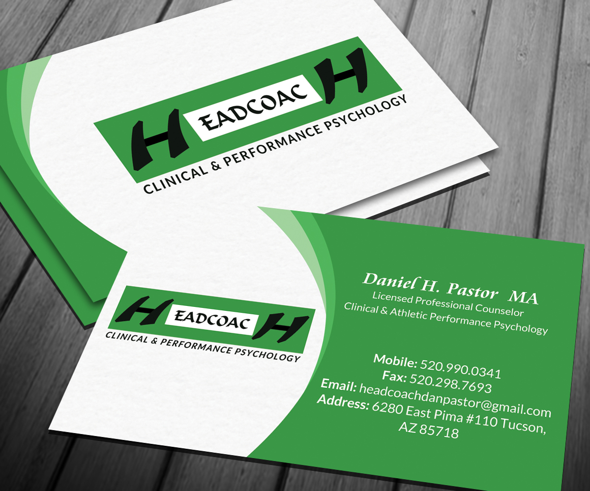 Diseño de Tarjeta de Presentación por Sarah Haroon para Headcoach Dan Pastor | Diseño #3730825