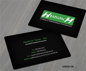 Business Card Design by Sarah Haroon for Headcoach Dan Pastor | Design: #3731296