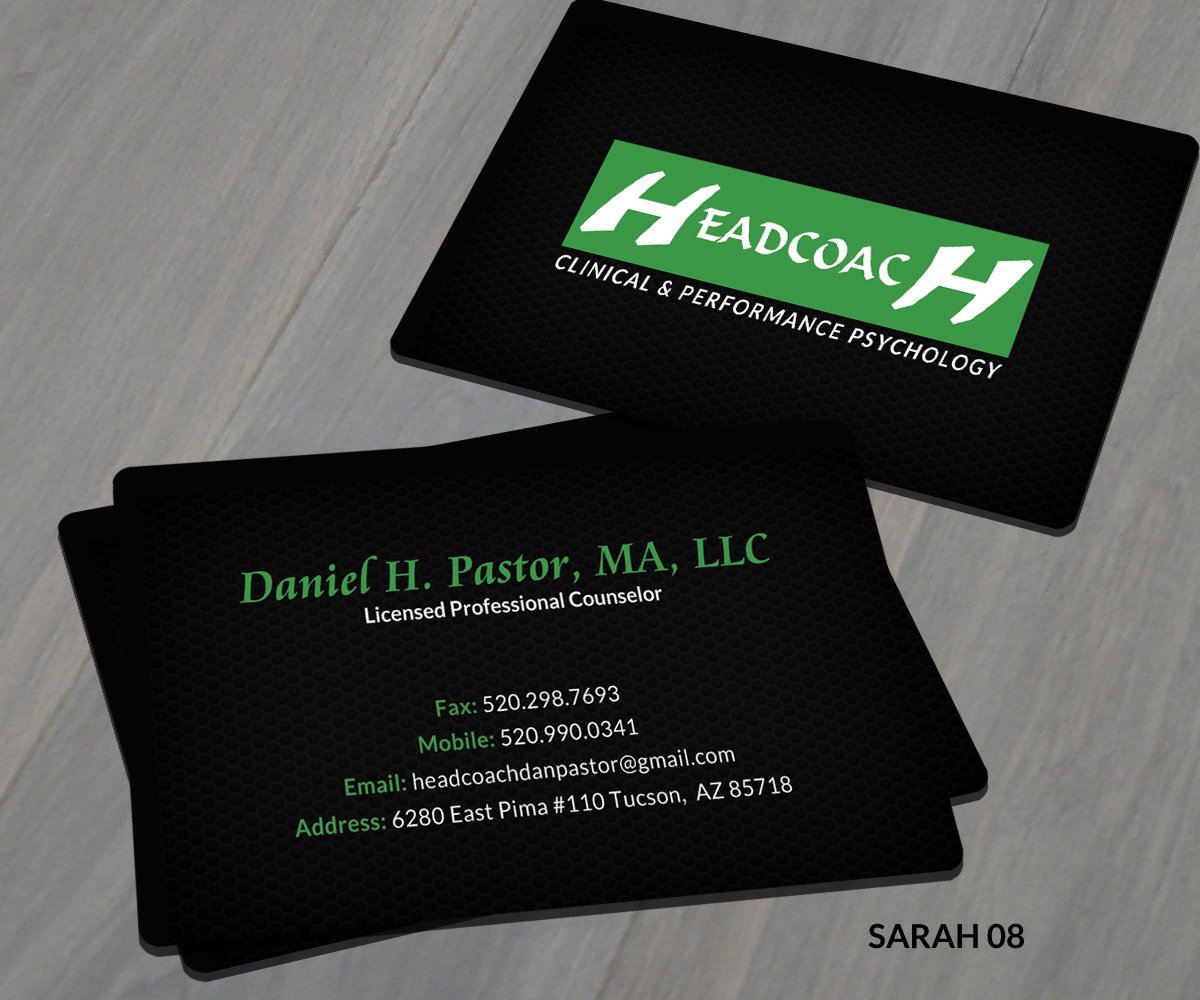 Design de Carte de Visite par Sarah Haroon pour Headcoach Dan Pastor | Design #3731689