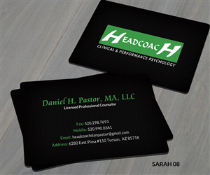 Business Card Design by Sarah Haroon for Headcoach Dan Pastor | Design: #3731689