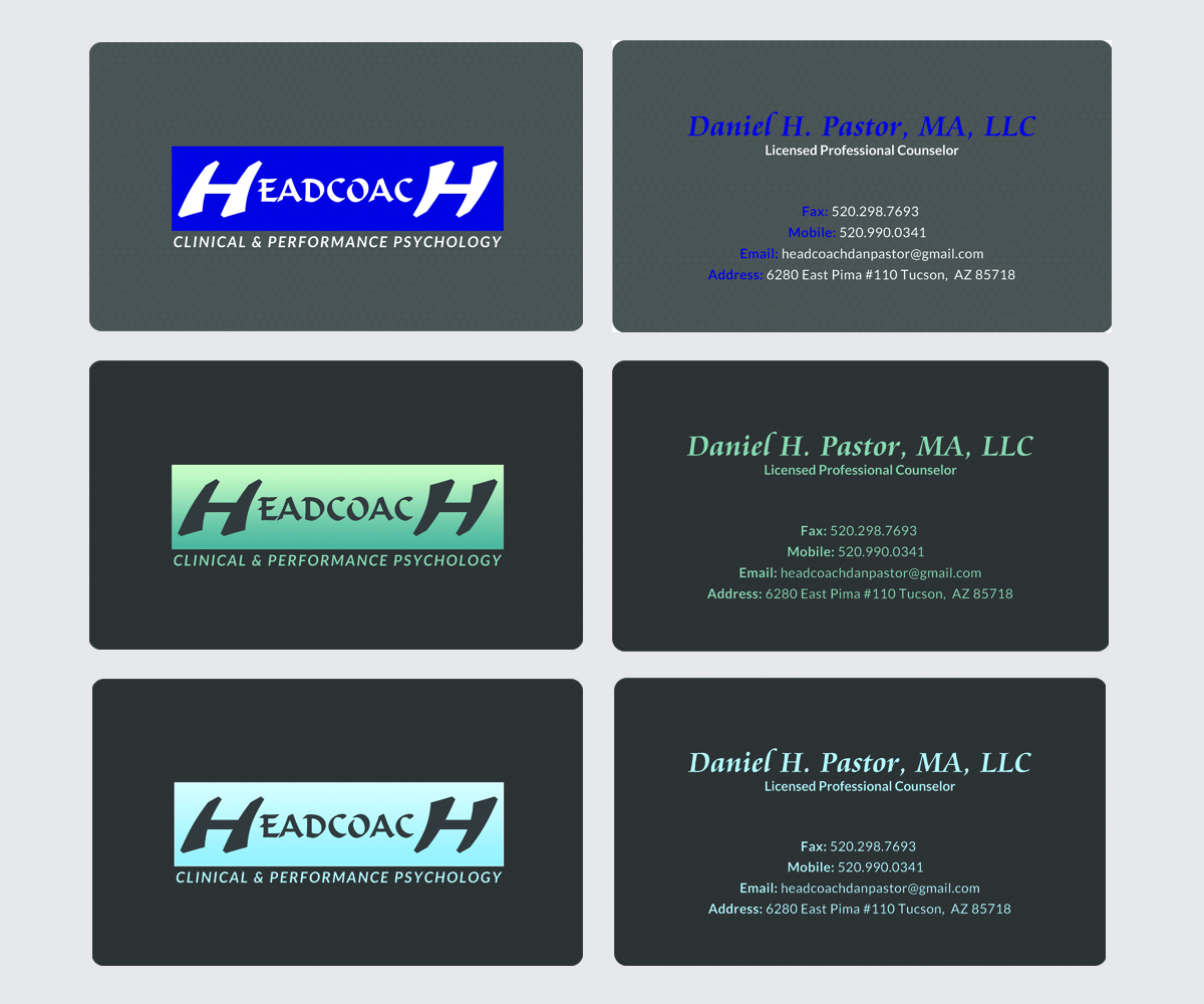 Business Card Design by Sarah Haroon for Headcoach Dan Pastor | Design #3746861